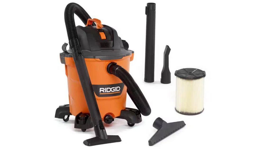 Vacuum Ridgid 12-Gal para Seco/Húmedo con Filtro SOLO $79.97 en Home Depot (Reg. $100)