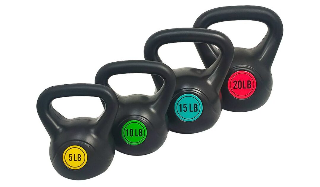 Set de 4 Pesas BalanceFrom Wide Grip Kettlebell SOLO $26.99 en Walmart (Reg. $40)