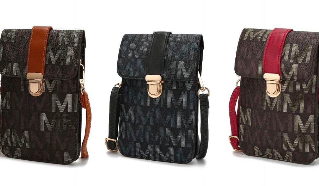 Carteras MFK Lulu Signature Vegan Leather Phone Wallet Crossbody solo $19.99 (Reg $75)