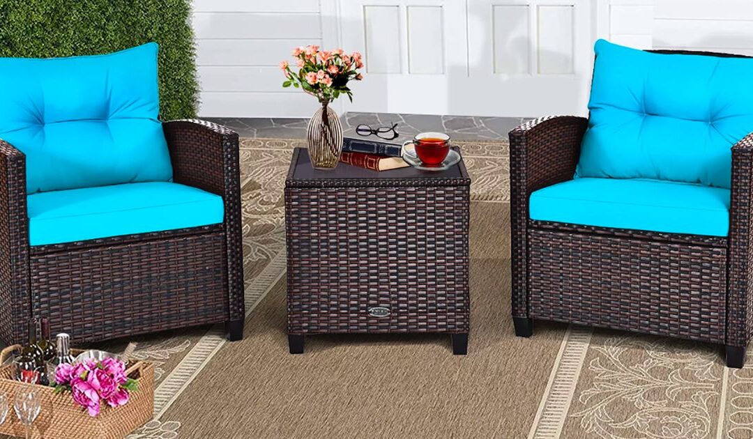 Juego de Muebles en Rattan para Patio de 3-Piezas SOLO $154.99 en Walmart (Reg. $330)