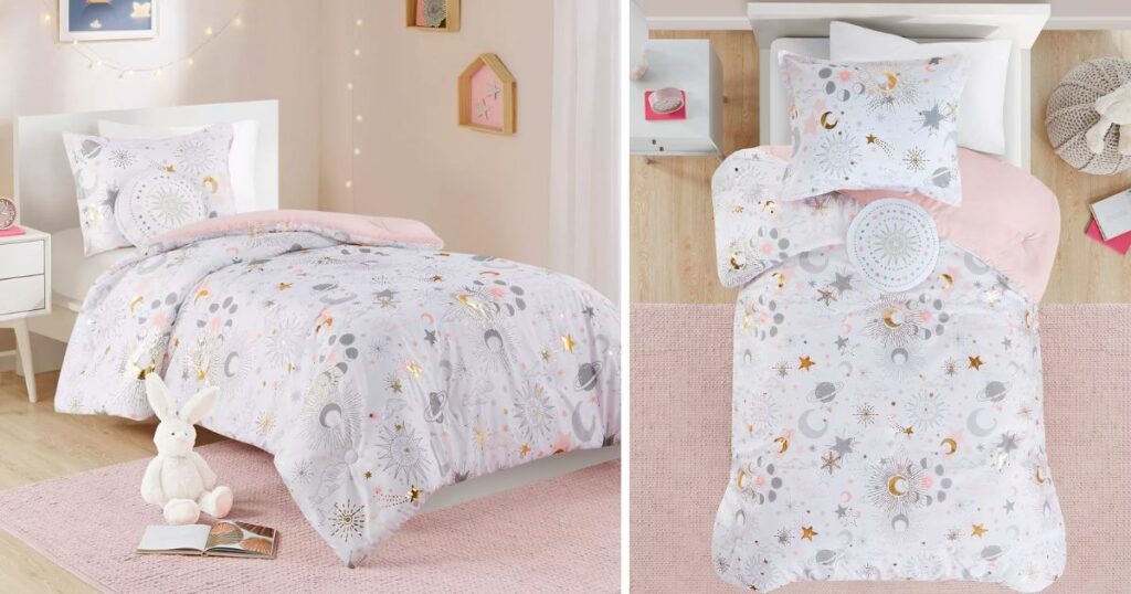 Mi-Zone-Celia-Starry-Sky-Metallic-3-Piezas-Comforter-Set