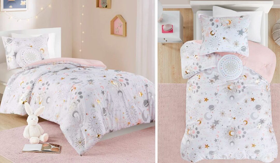 Mi Zone Kids Celia Starry Sky Metallic 4-Piezas Comforter Set con un 60% Off