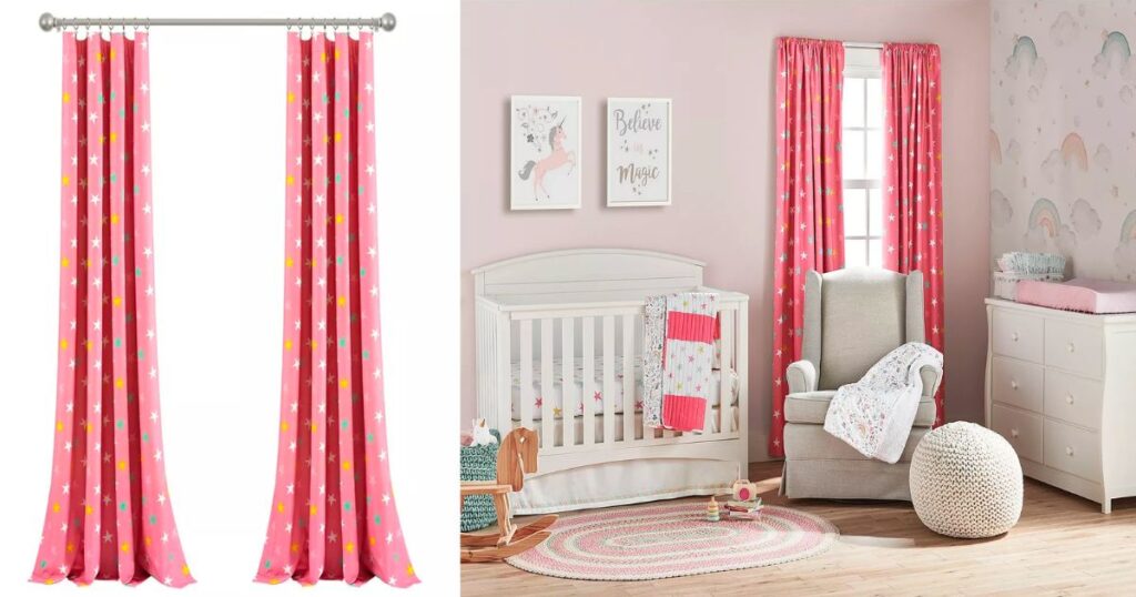 Panel-de-Cortina-Sencillo-Lush-Decor-Unicorn-Heart-Rainbow-Star-Blackout