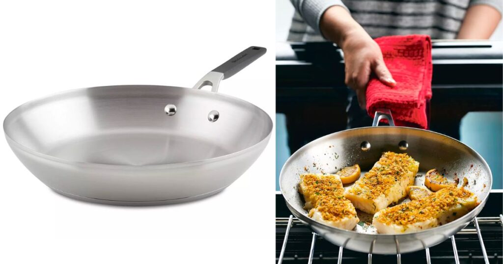 Sartén de Acero Inoxidable KitchenAid 12-In