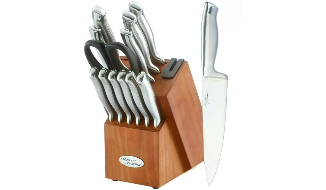 Set de Cuchillos Marco Almond de 14-Piezas SOLO $47.68 (Reg $100)