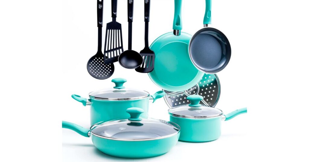 Set de Utensilios de Cocina GreenLife Soft Grip Pro 13-piezas
