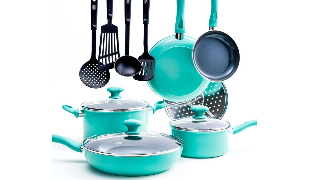 Set de Utensilios de Cocina GreenLife Soft Grip Pro 13-piezas SOLO $61.43 (Reg. $100) + Envío GRATIS