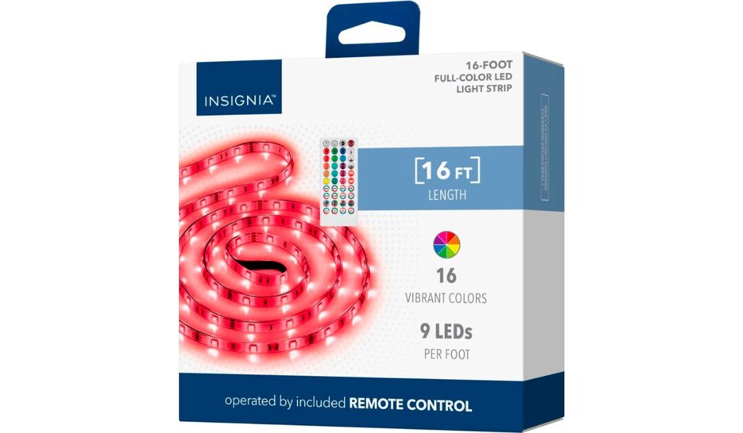 Tira de Luz LED Multi-Color Insignia 16-Pies SOLO $16.99 en Best Buy (Reg. $30)