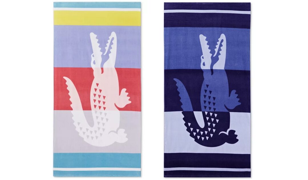 Toallas Para la Playa Lacoste SOLO $14 (Reg $40)