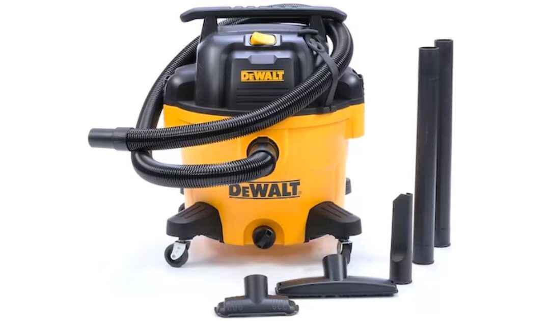 Vacuum DEWALT para Seco/Mojado 9-Gal 5-HP SOLO $99 en Lowe’s (Reg. $119)