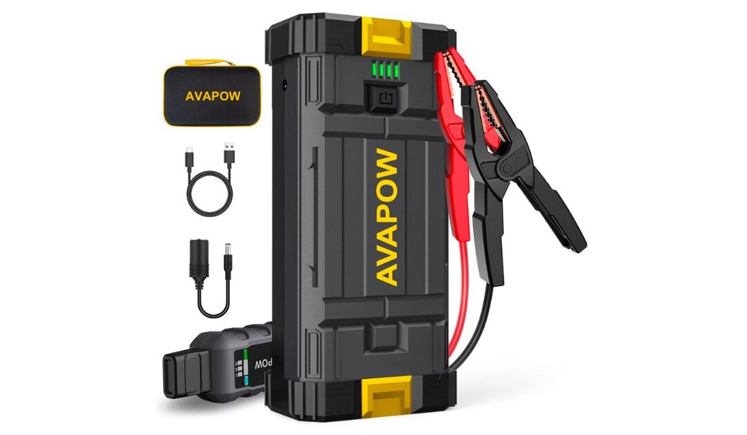 Auto Jump Starter AVAPOW 4000A Peak 27800mAh SOLO $69.89 en Walmart (Reg. $190)