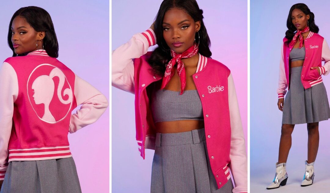 Barbie Varsity Jacket SOLO $38.43 (Reserva Ahora) Reg $55