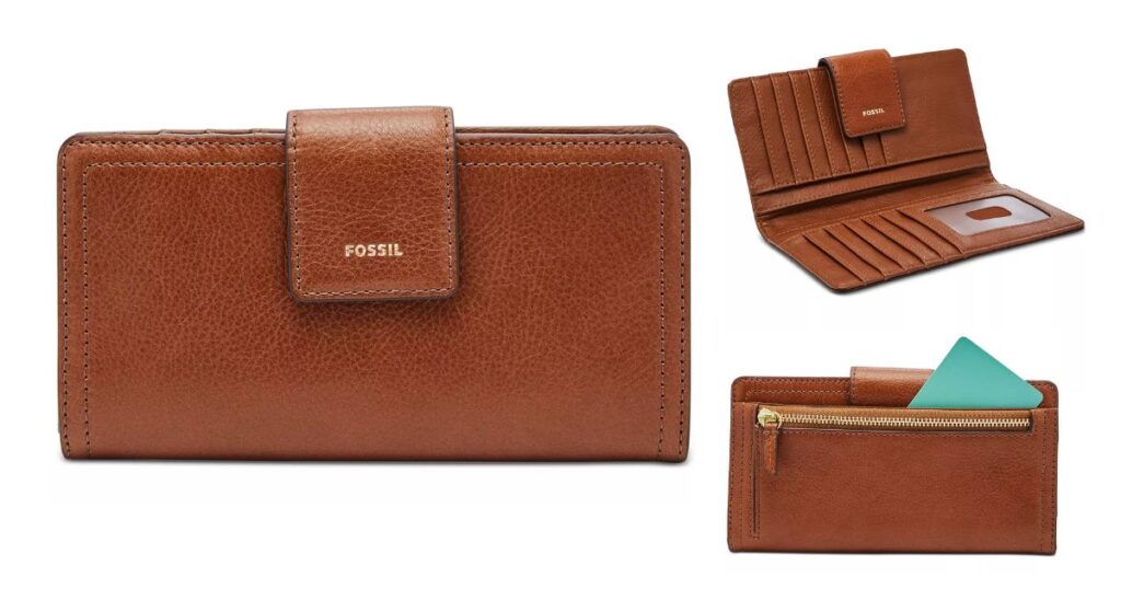 Fossil-Logan-Leather-RFID-Tab-Clutch-Wallet
