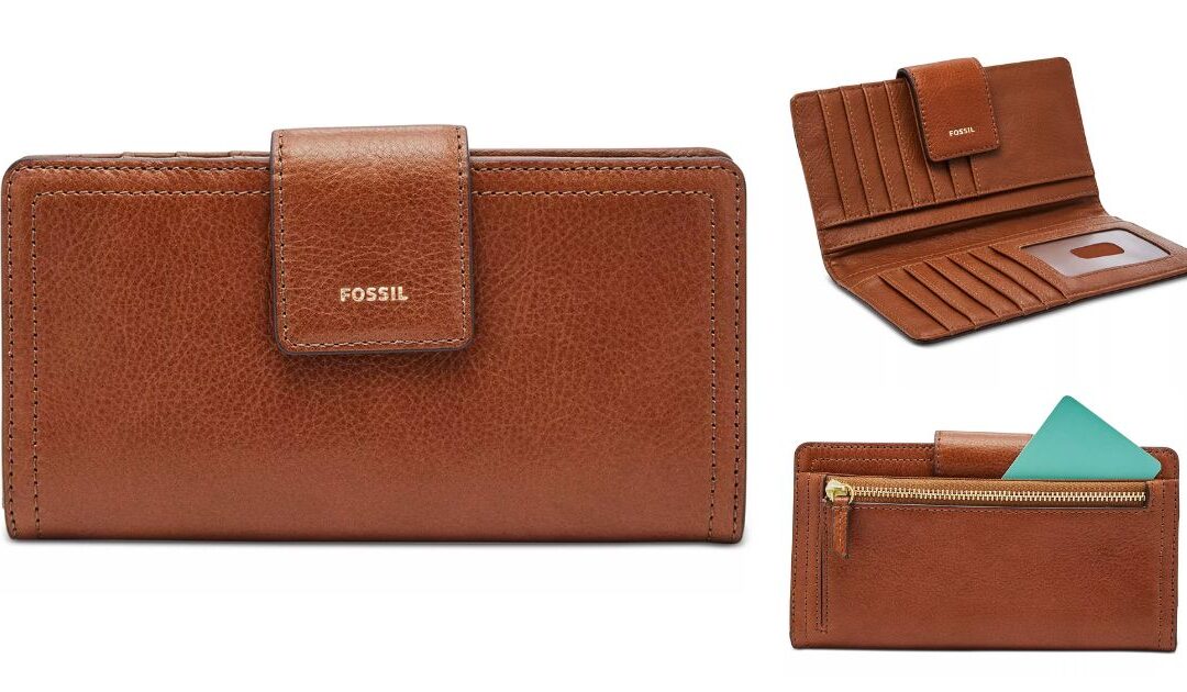 Fossil Logan Leather RFID Tab Clutch Wallet a solo $56 (Reg. $80)