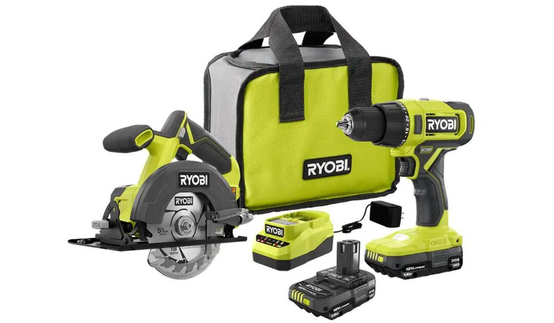 Kit de 2-Herramientas Inalámbricas RYOBI ONE+ 18V SOLO $99 en Home Depot (Reg. $149)