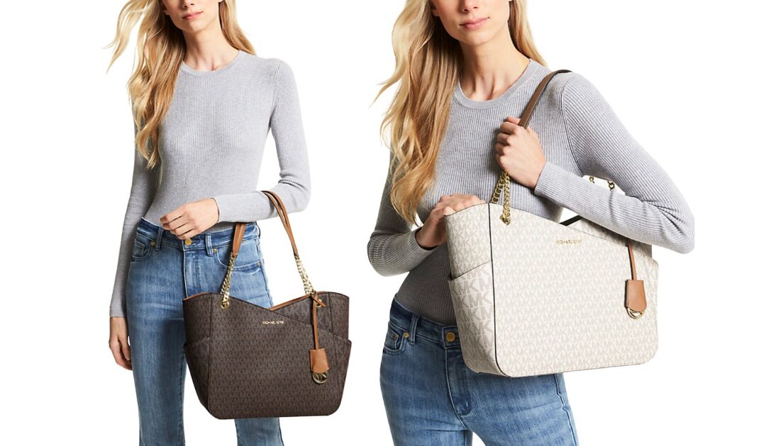 Michael Kors Jet Set Large Logo Shoulder Bag SOLO $99 (Reg $558)