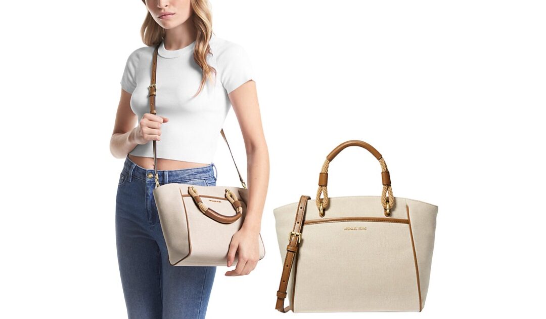 Michael Kors Talia Small Cotton Canvas Tote Bag SOLO $96.75 (Reg $228)