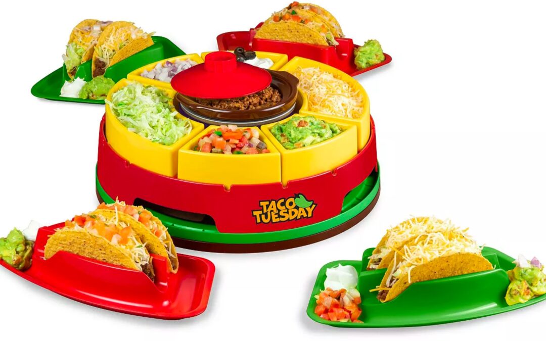 Nostalgia Taco Tuesday Lazy Susan Taco Bar SOLO $29.99 (Reg $50)
