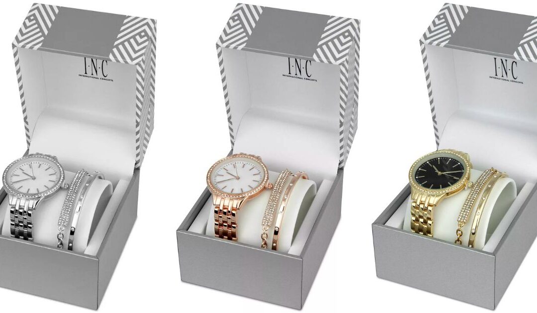 Set de Reloj Pulsera I.N.C. International Concepts 36mm SOLO $24.99 en Macy’s (Reg. $60)