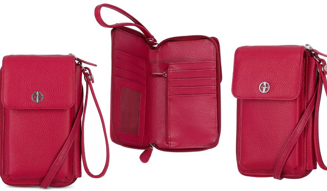 Wallet Giani Bernini Softy Leather Tech Crossbody a solo $25.80 (Reg. $64.50)