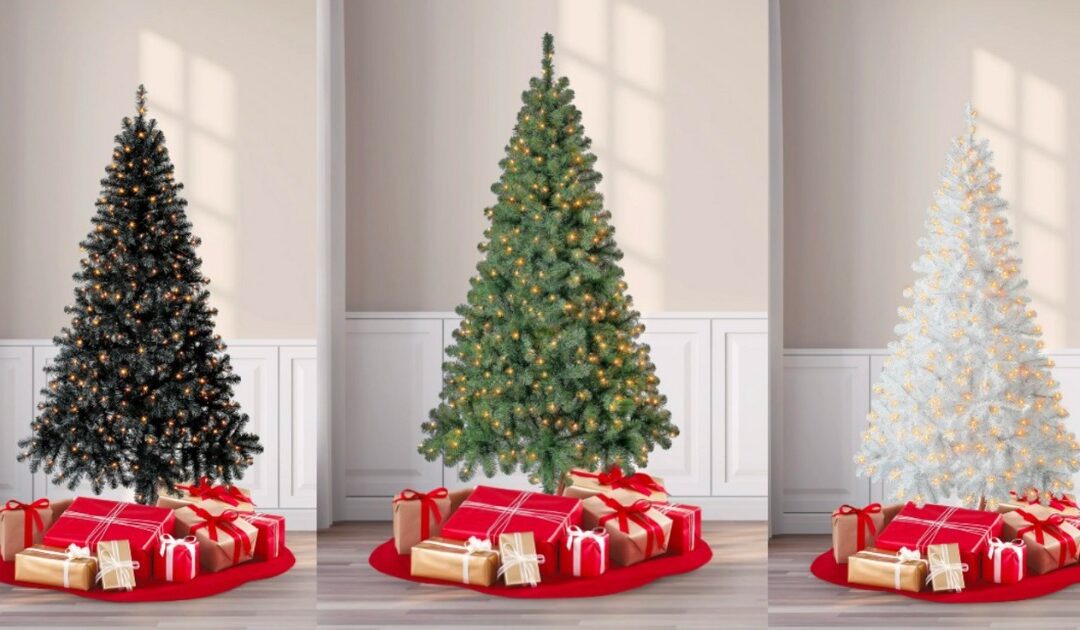 Arbol de Navidad 6.5 ft Pre-Lit Madison SOLO $39 en Walmart