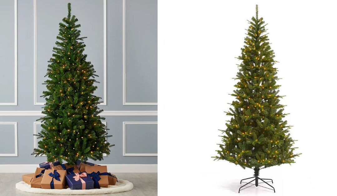 Árbol de Navidad Valley Pine de 9-Pies con 550 Luces LED SOLO $181.99 (Reg. $260)