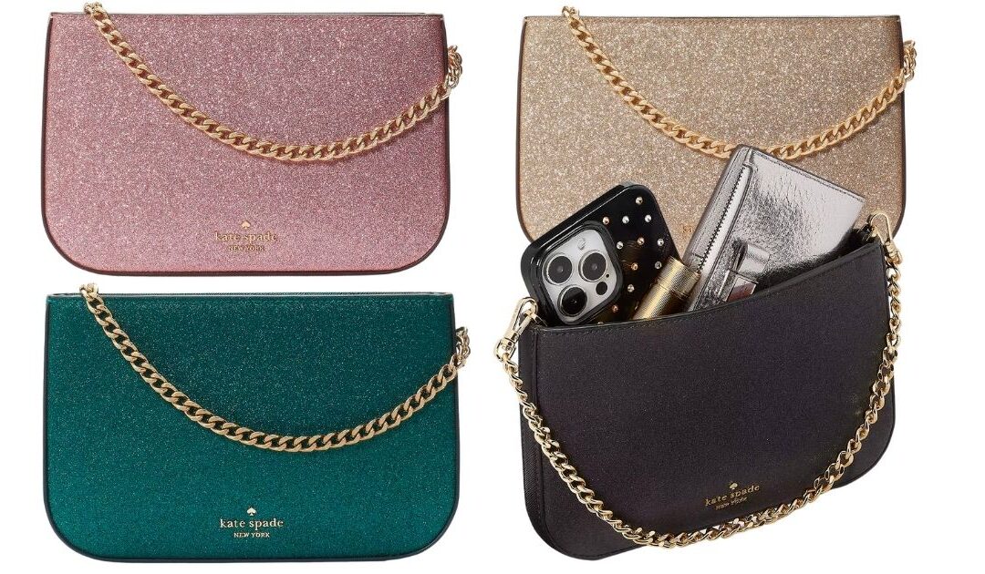 Kate Spade Glimmer Glitter Pochette SOLO $59 (Reg. $249)