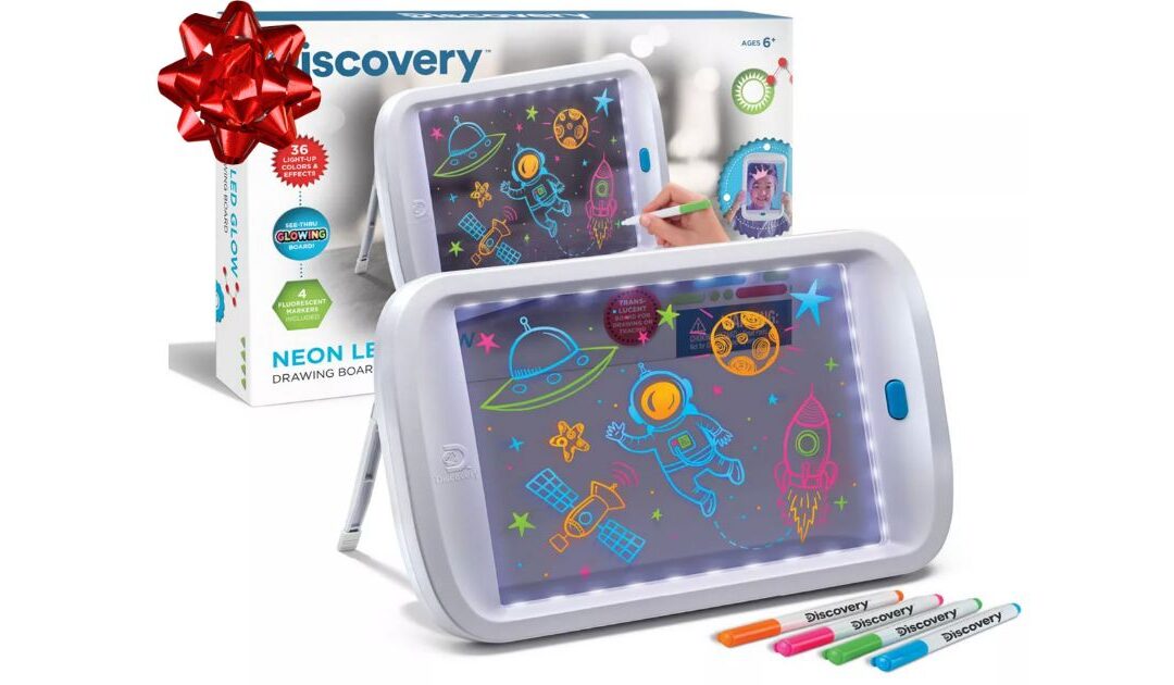 Discovery Kids Neon LED Glow Drawing Board SOLO $13.99 (Reg. $40)