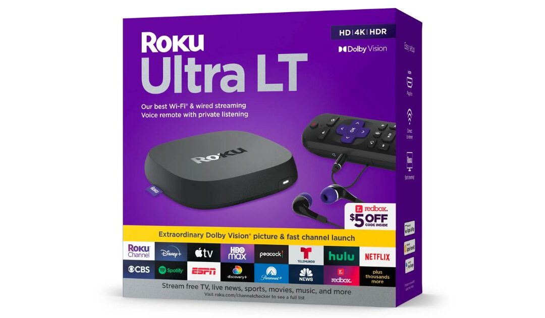 Roku Ultra LT Streaming Device SOLO $34 en Walmart (Reg. $80)