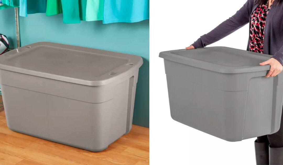 Caja Plástica de Almacenamiento Room Essentials 30-Gal a solo $9.00 (Reg. $12)