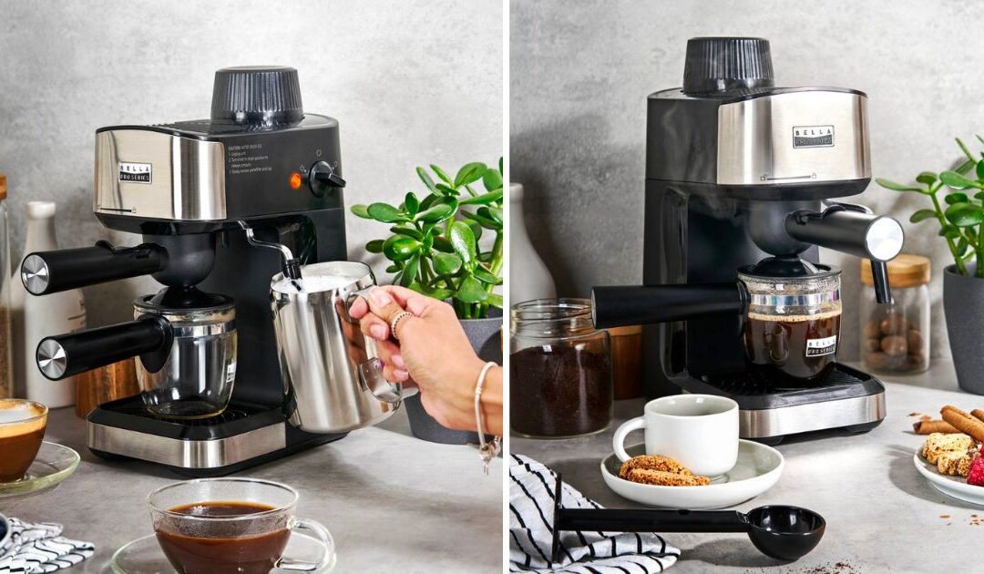 Máquina de Café Expresso a Vapor Bella Pro Series SOLO $24.99 (Reg. $70)