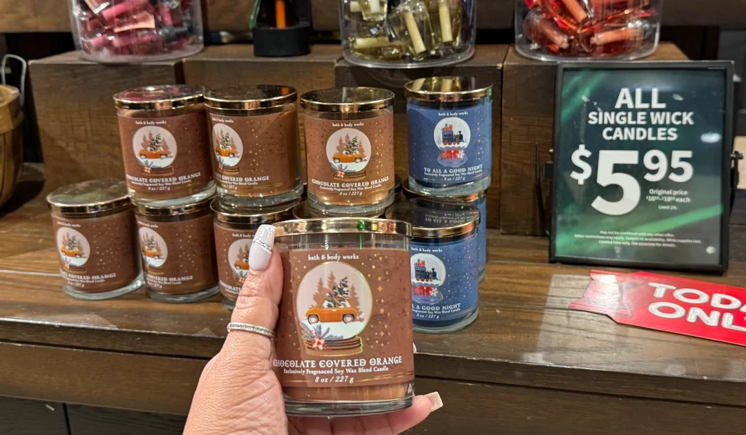 Velas de Una Mecha SOLO $5.95 (Reg $17) en Bath & Body Works