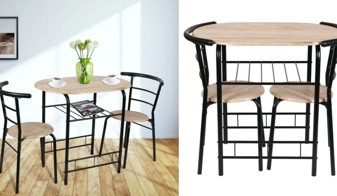 Juego de Comedor Mainstays de 3-Piezas SOLO $49 (Reg $75)