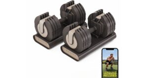 Par de Dumbbell Ajustables Centr Smart Stack 50-lb