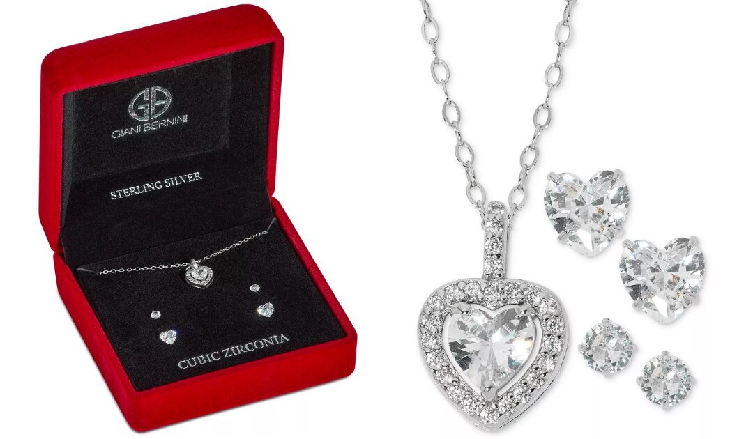 Set de Regalo de 3-Piezas Cubic Zirconia SOLO $15 (Reg $50) en Macy’s