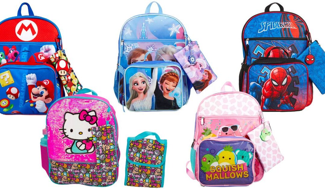 Sets de Bultos Para el Regreso a la Escuela de 5-Piezas SOLO $19.99 (Reg $42)