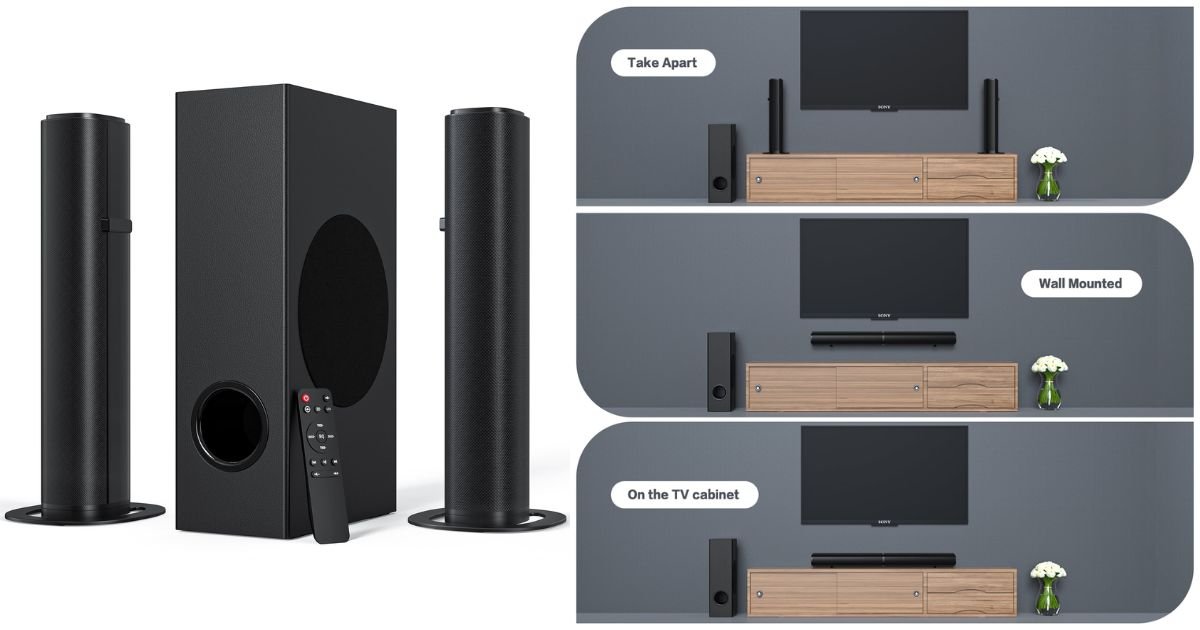 Barra de Sonido Separable TOPVISION con Subwoofer