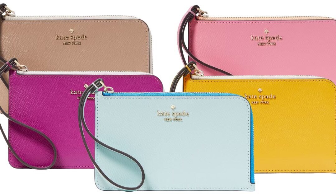 Kate Spade Lucy Bicolor Small L Zip Wristlet a solo $19 (Reg. $99)