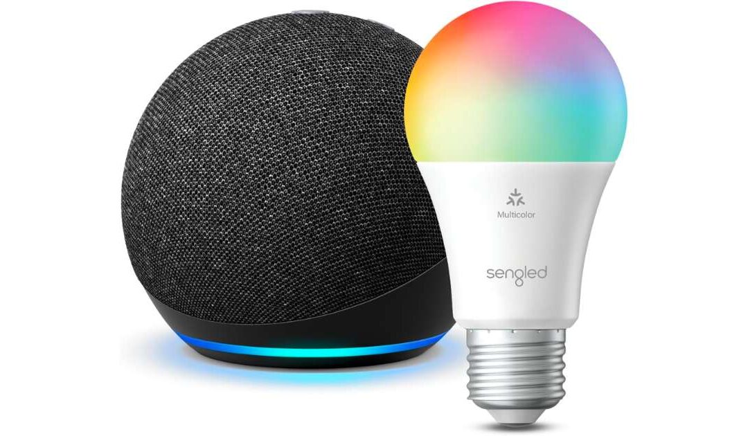 Echo Dot (5th Gen) | Charcoal con Bombilla Inteligente a Colores SOLO $29.99