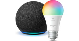 Echo-Dot-5th-Gen-Charcoal-con-Bombilla-Inteligente-a-Colores