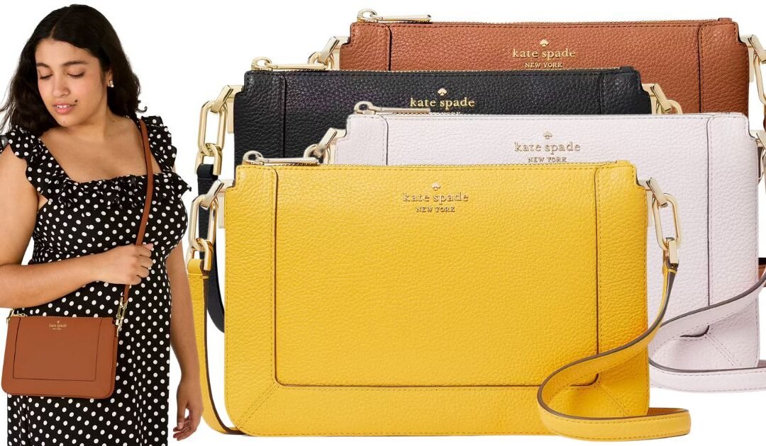 Kate Spade Lena Double Compartment Crossbody a tan bajo como $71.20 (Reg. $329)