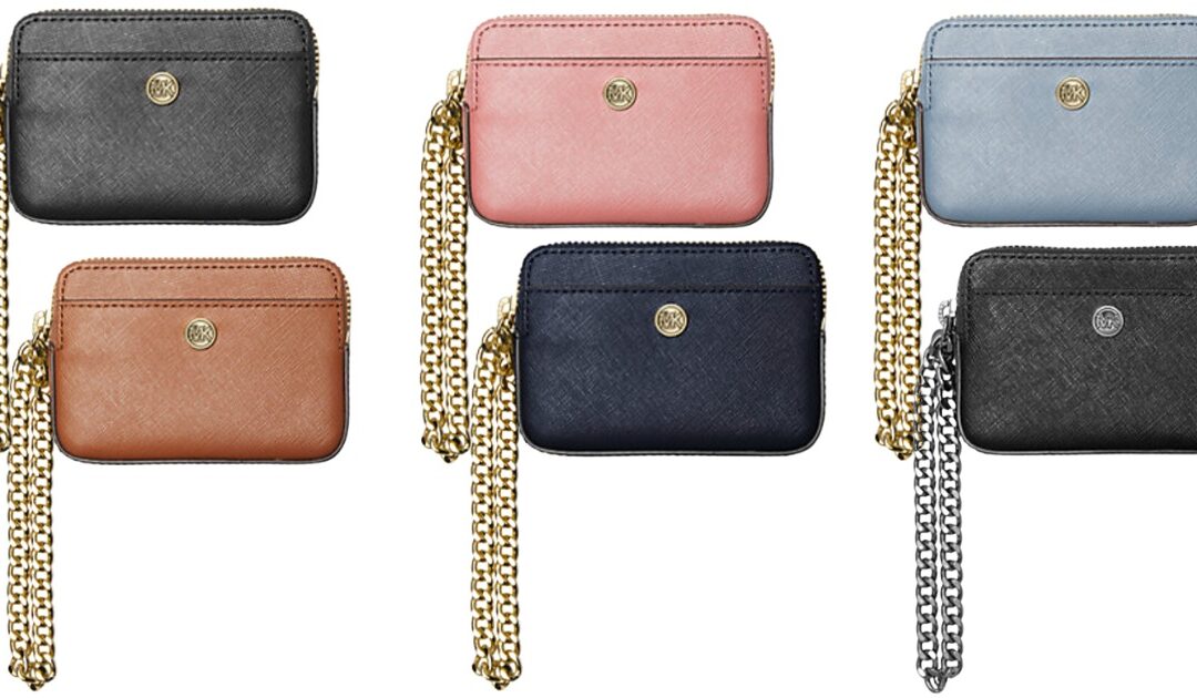 Michael Kors Medium Saffiano Leather Chain Card Case SOLO $39 (Reg. $258)