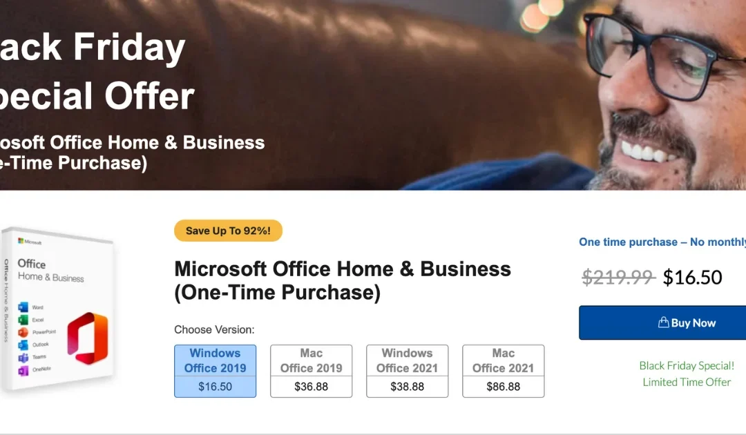 Microsoft Office: Licencia de Por Vida SOLO $16.50 (Reg. $220) – Versión Windows