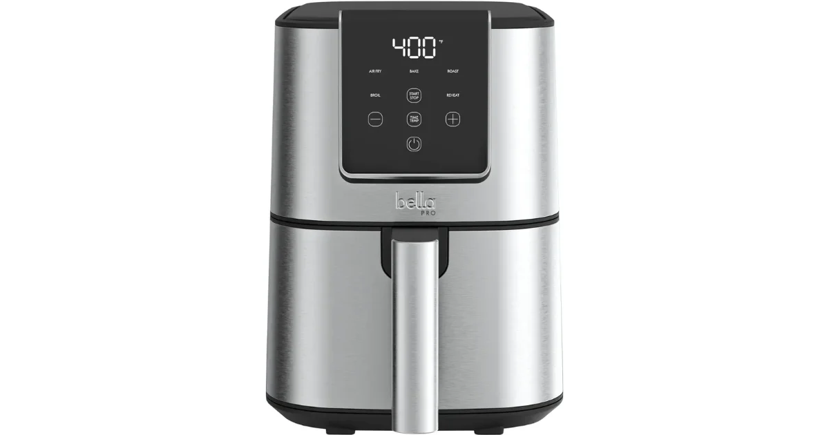 Freidora de Aire Touchscreen bella PRO Slim 4-Qt Stainless Steel