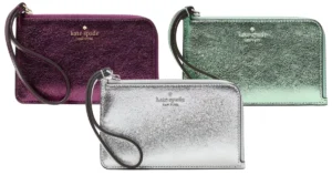 Kate Spade Lucy Metallic Small L-zip Wristlet