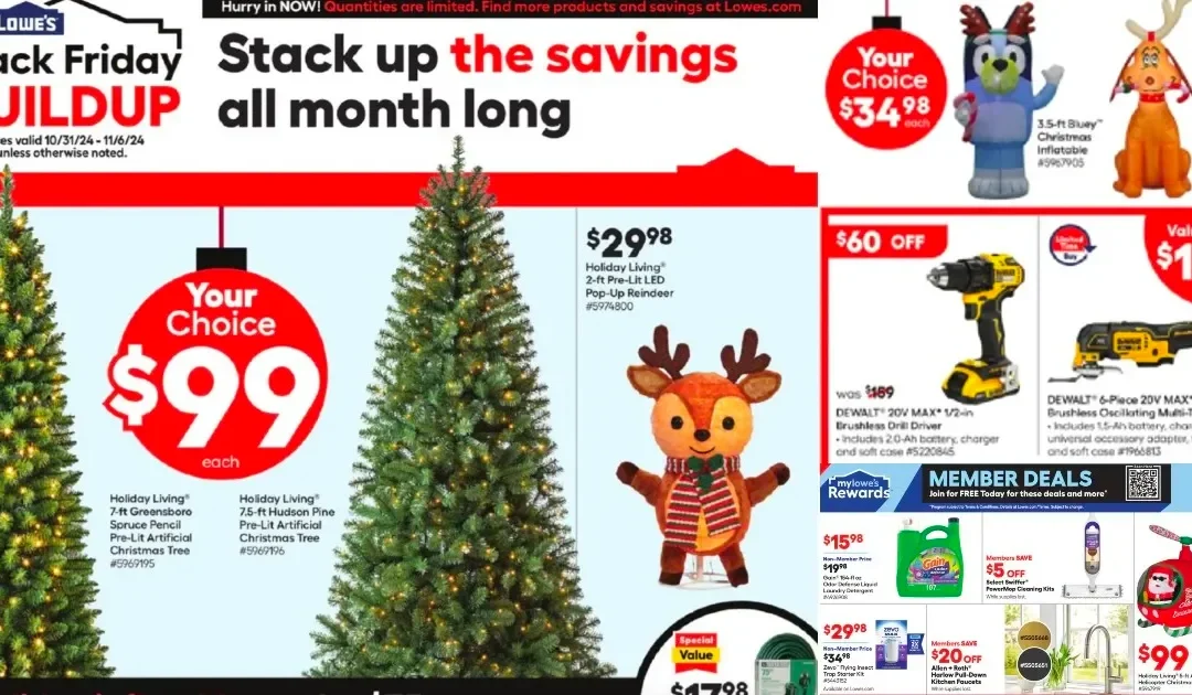 Lowe’s Black Friday 2024 – Acumula Ahorros Durante TODO el Mes
