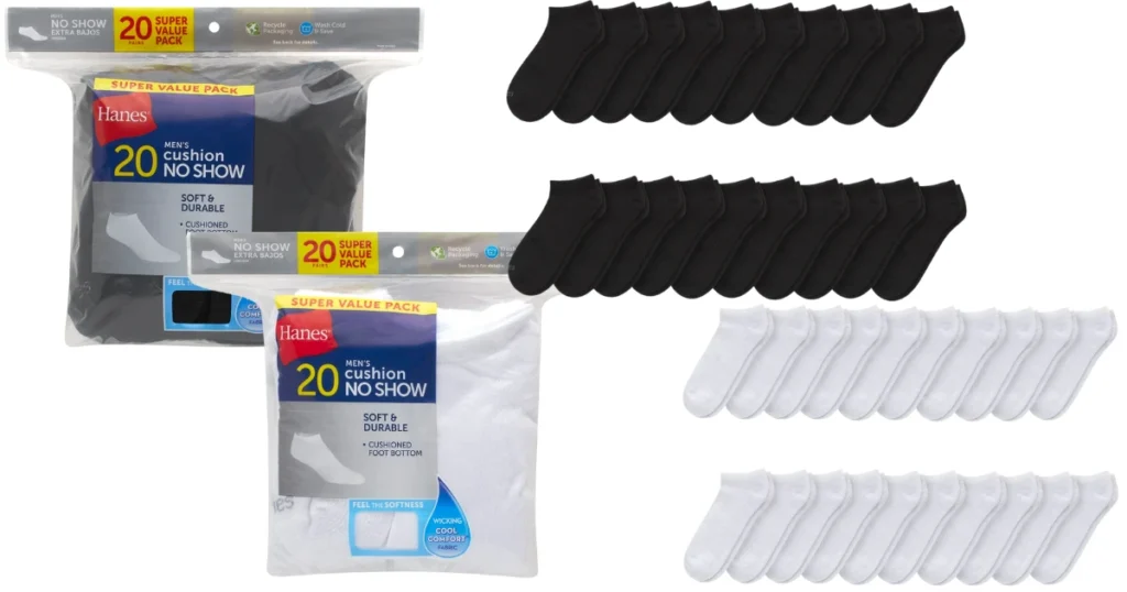 Medias-Para-Hombres-Hanes-No-Show-20-Packs