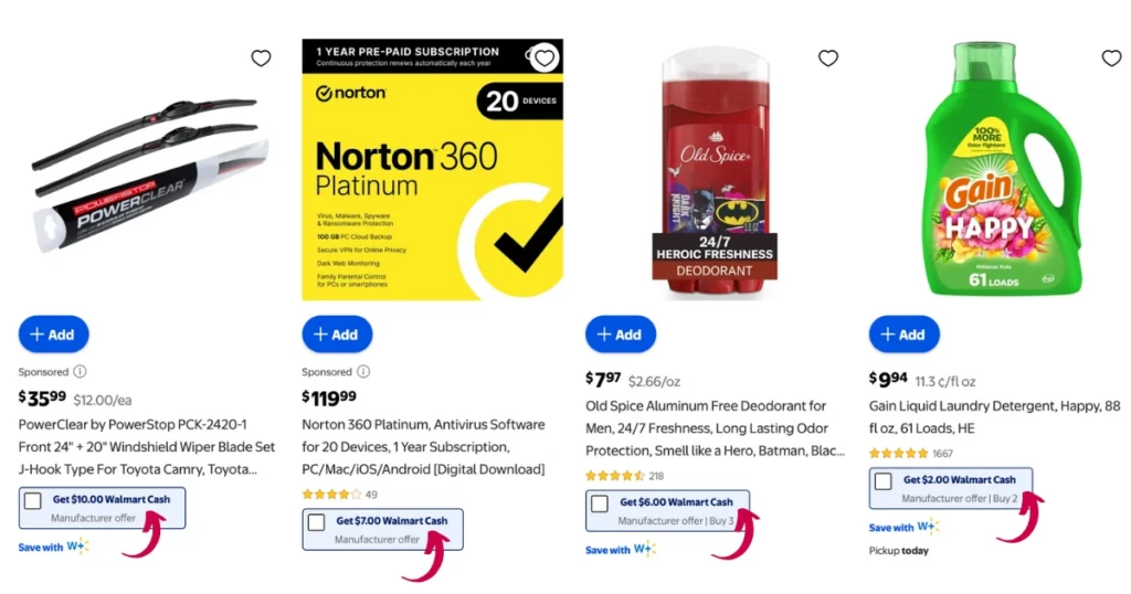 Walmart cashback