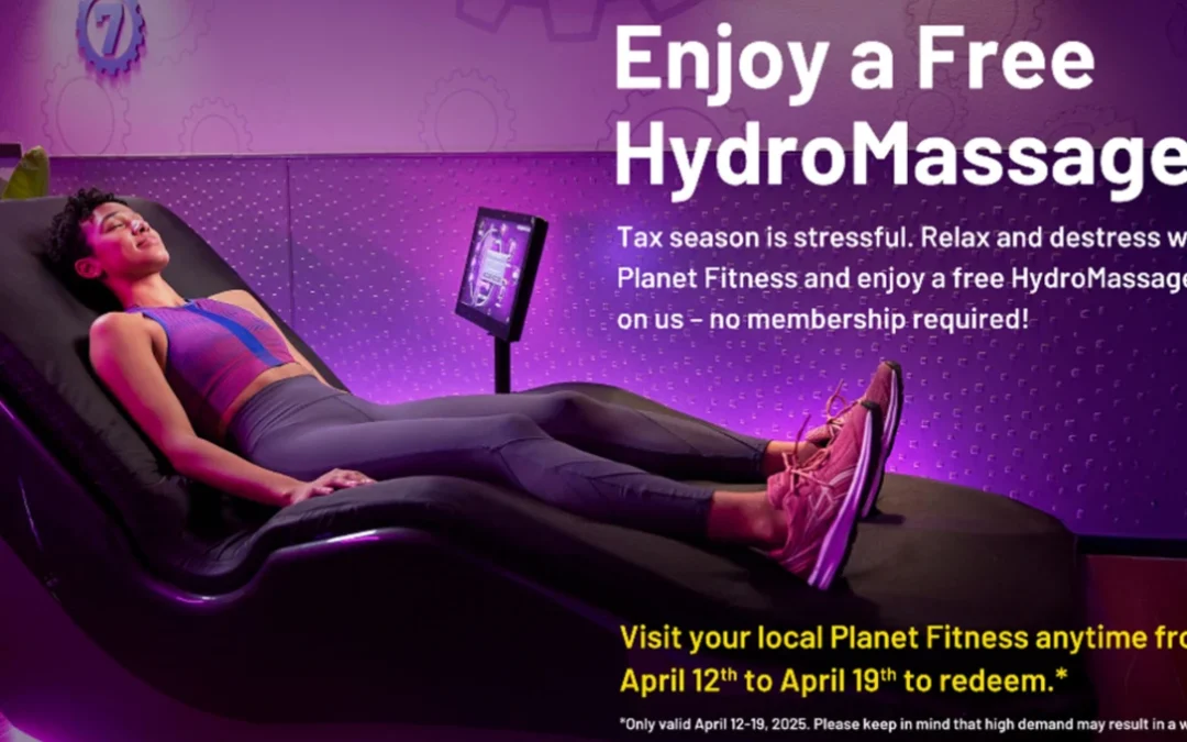 Hidromasaje GRATIS en Planet Fitness del 12 al 19 de Abril Para Todos