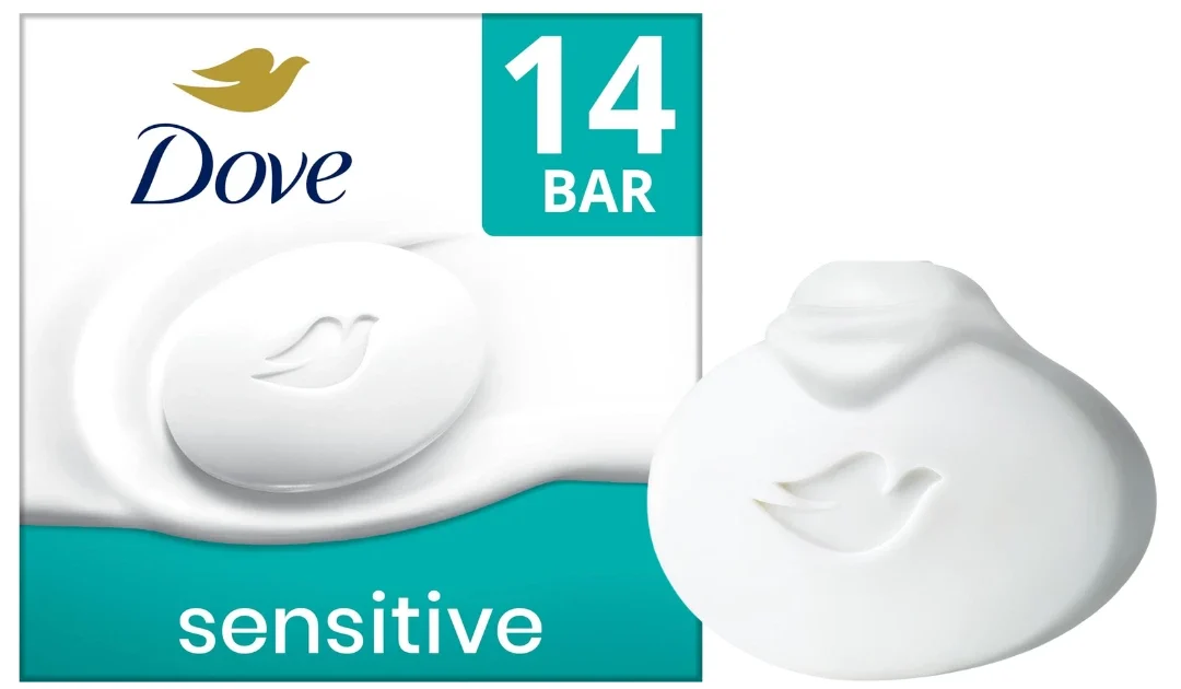 Paquete de Jabones Dove Sensitive de 14-Barras SOLO $7.83 en Amazon